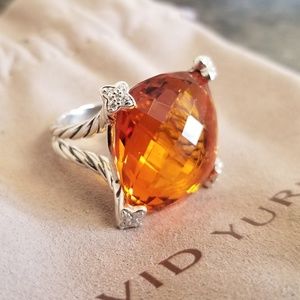 David Yurman Citrine Cushion Ring